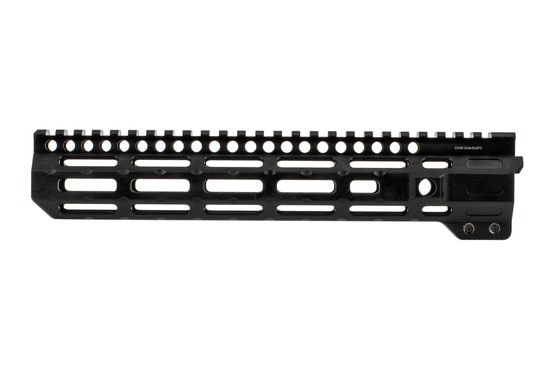 Midwest Industries AR 15 M-LOK Combat Rail with black anodized finish is free float with full length top rail